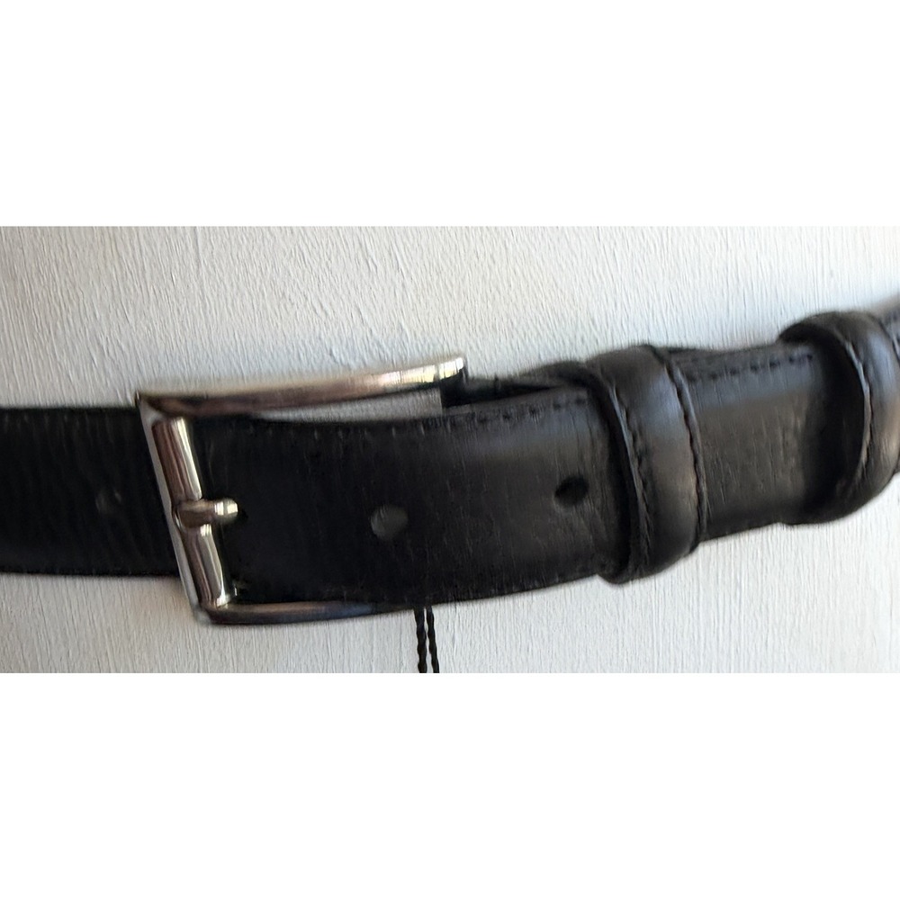 NWT Cavalieri Italy Men Black Leather Belt Size 40 EU 100/115 Made in Italy New